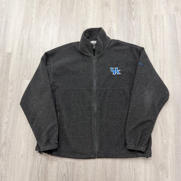 Columbia University of Kentucky Wildcats Full Zip Fleece Men's XL Gray Blue NCAA - Picture 1 of 9